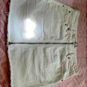 White mini skirt free people waist 27 ripped
